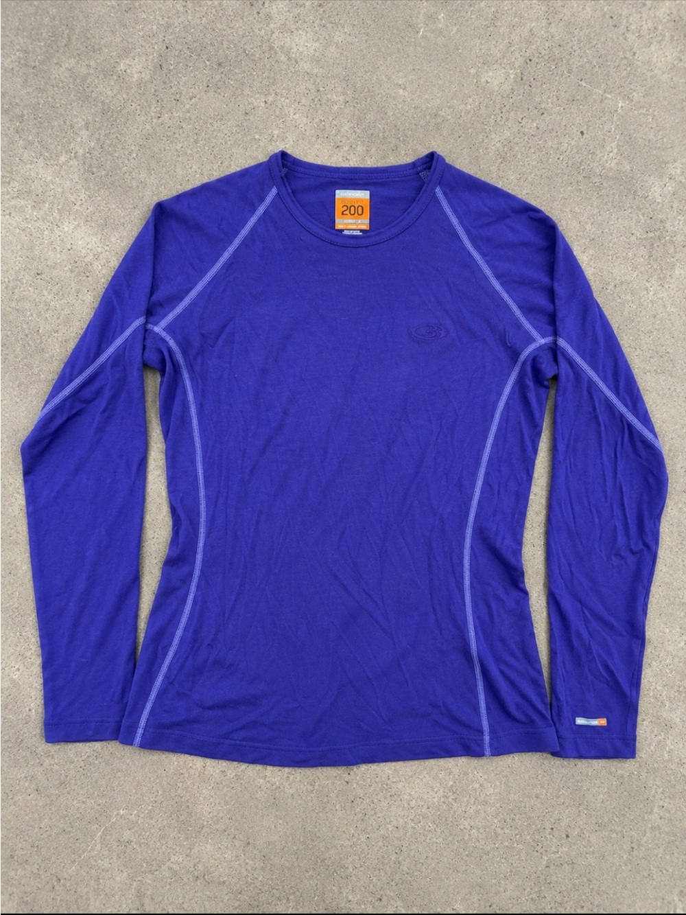 Icebreaker BodyFit 200 Women’s Medium Merino Wool Long Sleeve Base Layer Purple